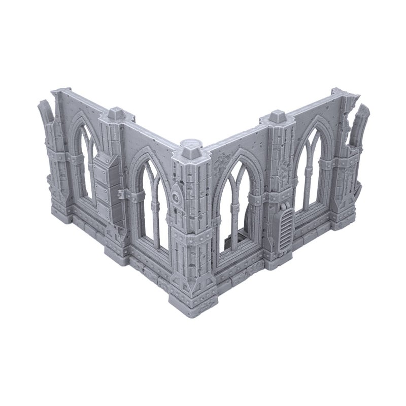 EnderToys Gothic Sci-Fi Ruins by Terrain4Print (Set C), 3D Printed Tabletop RPG Scenery and Wargame Terrain for 28mm Miniatures - Image 3
